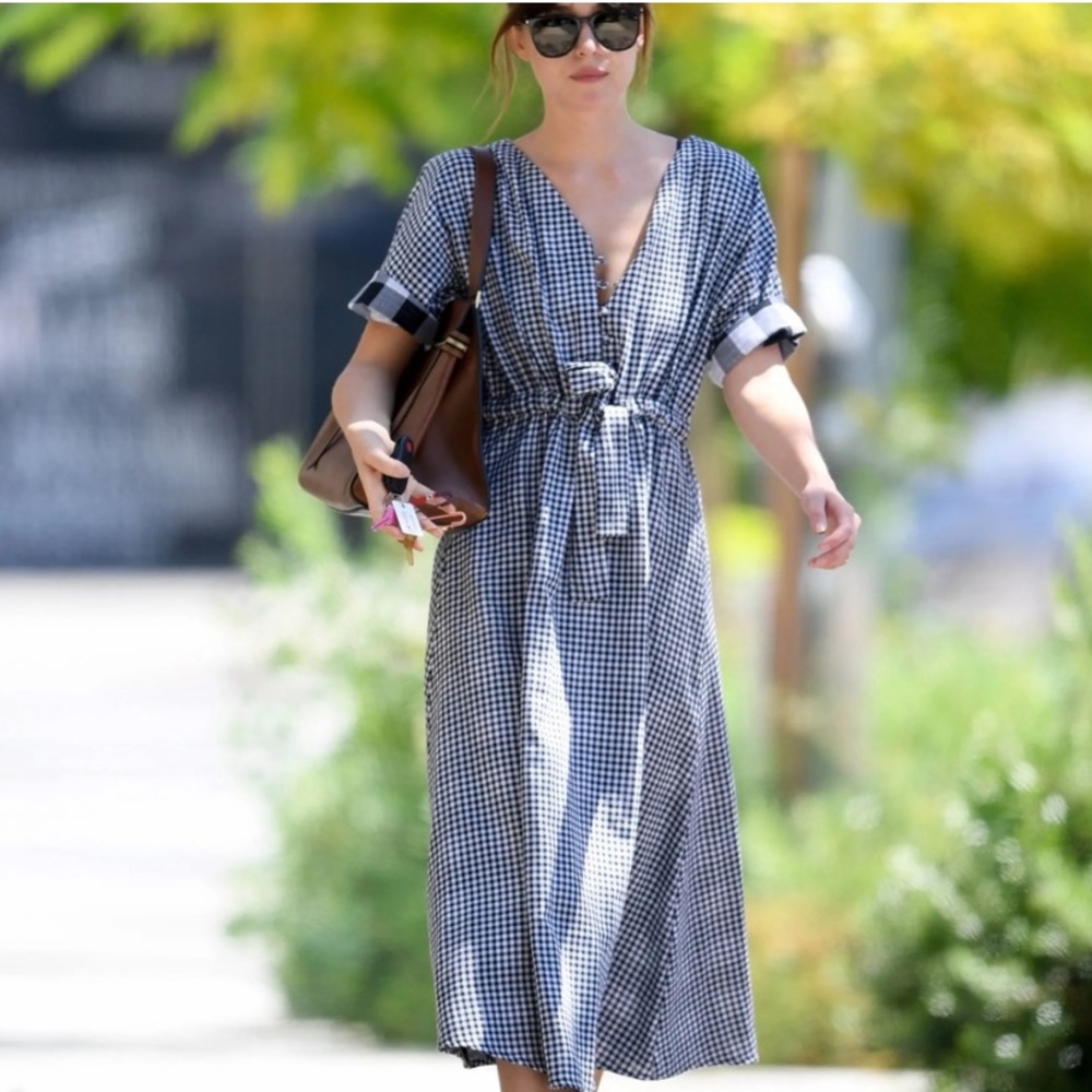 Wray Market Dress- Black Check M/-L